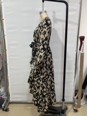 Unleash Your Wild Side: GXZ Leopard Wrap Maxi Dress
