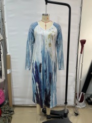 Embrace Elegance with GXZ’s Abstract Watercolor Dress