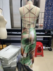 GXZ Abstract Printed Maxi Dress – Where Art Meets Fashion