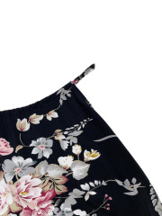 GXZ Women's Floral Halter Maxi Dress