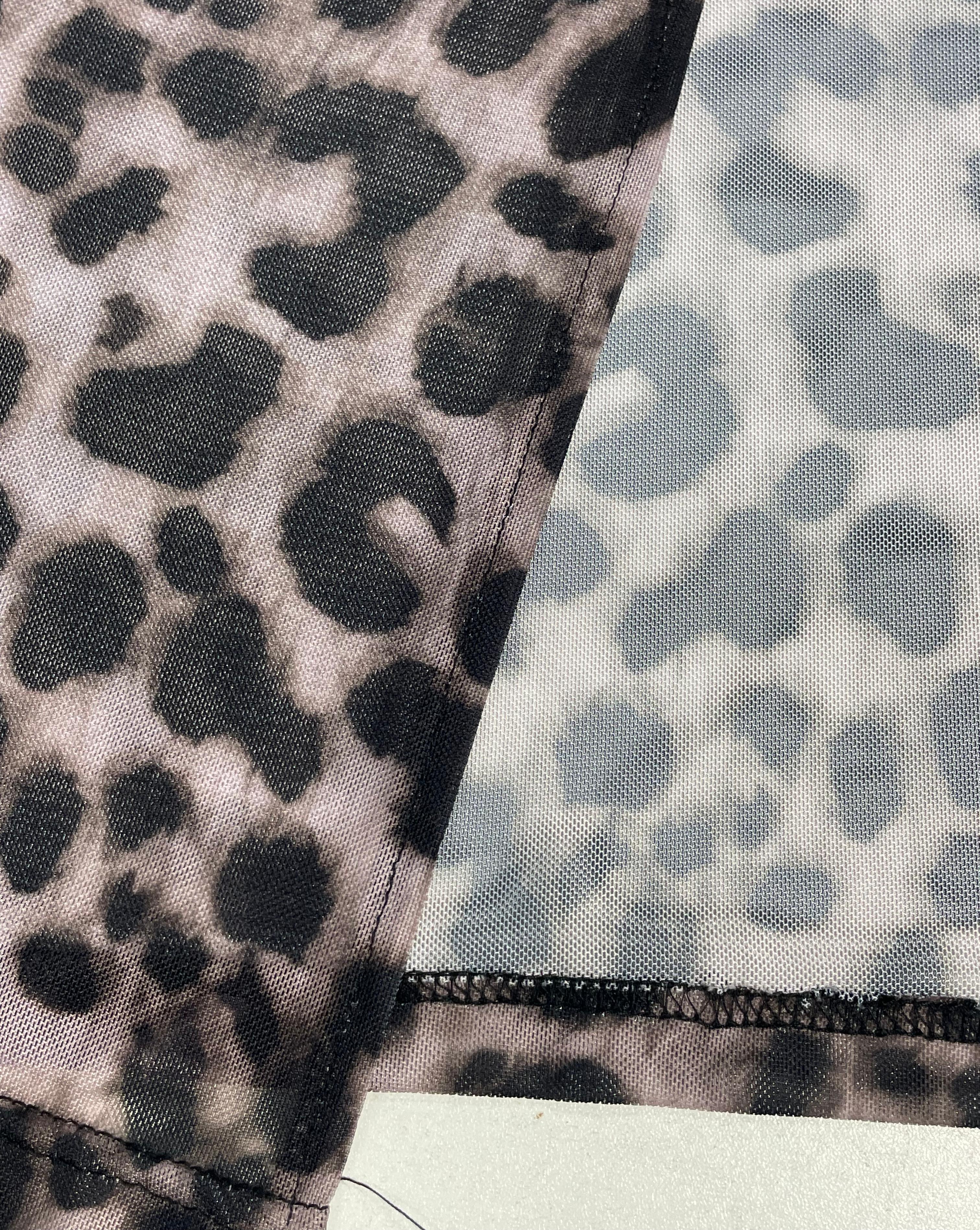 GXZ Leopard Print Bodycon Maxi Dress