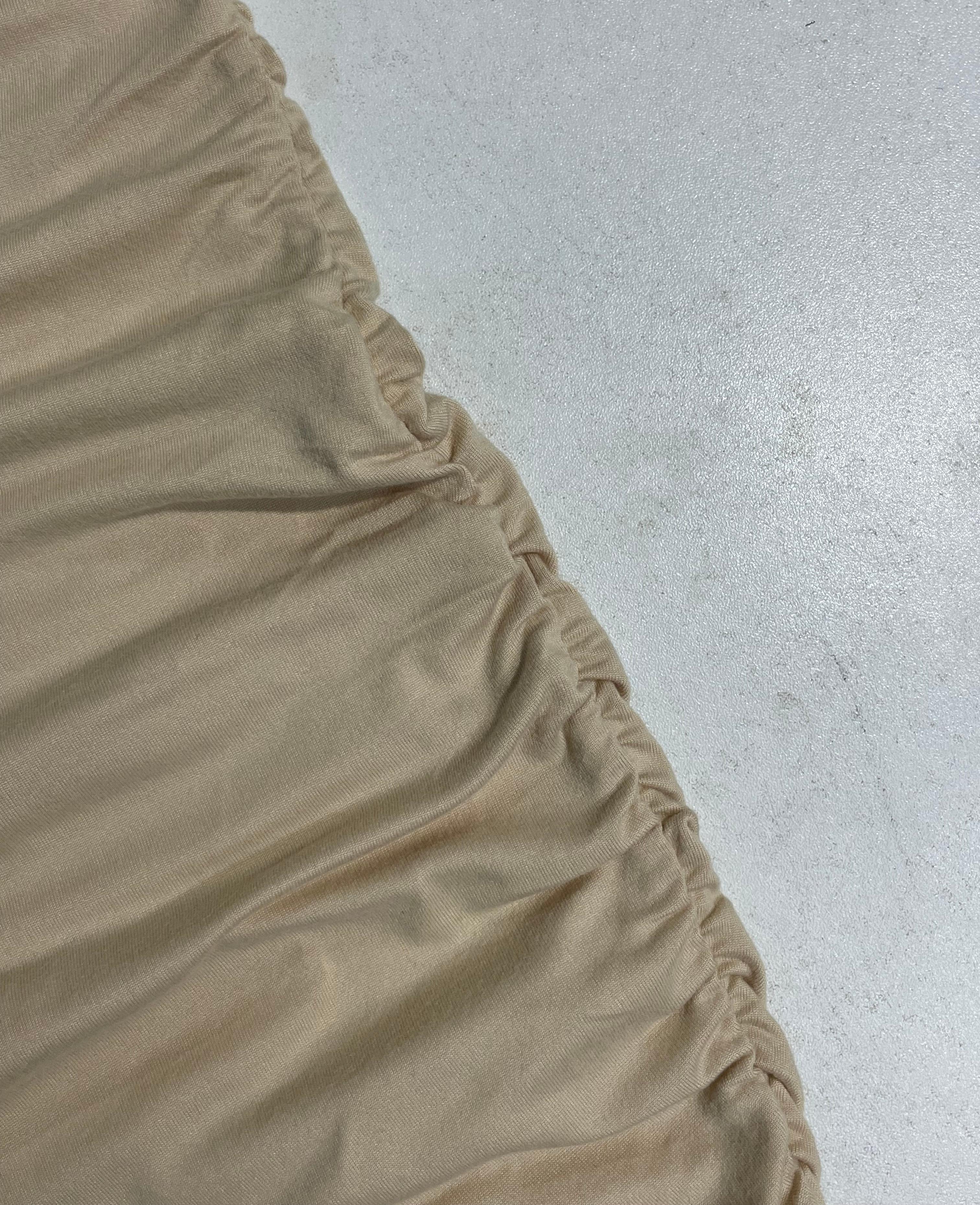 GXZ One-Shoulder Beige Ruched Mini Dress