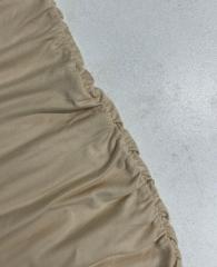 GXZ One-Shoulder Beige Ruched Mini Dress