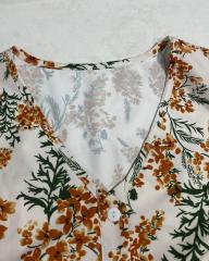 GXZ Floral Long Sleeve Midi Dress