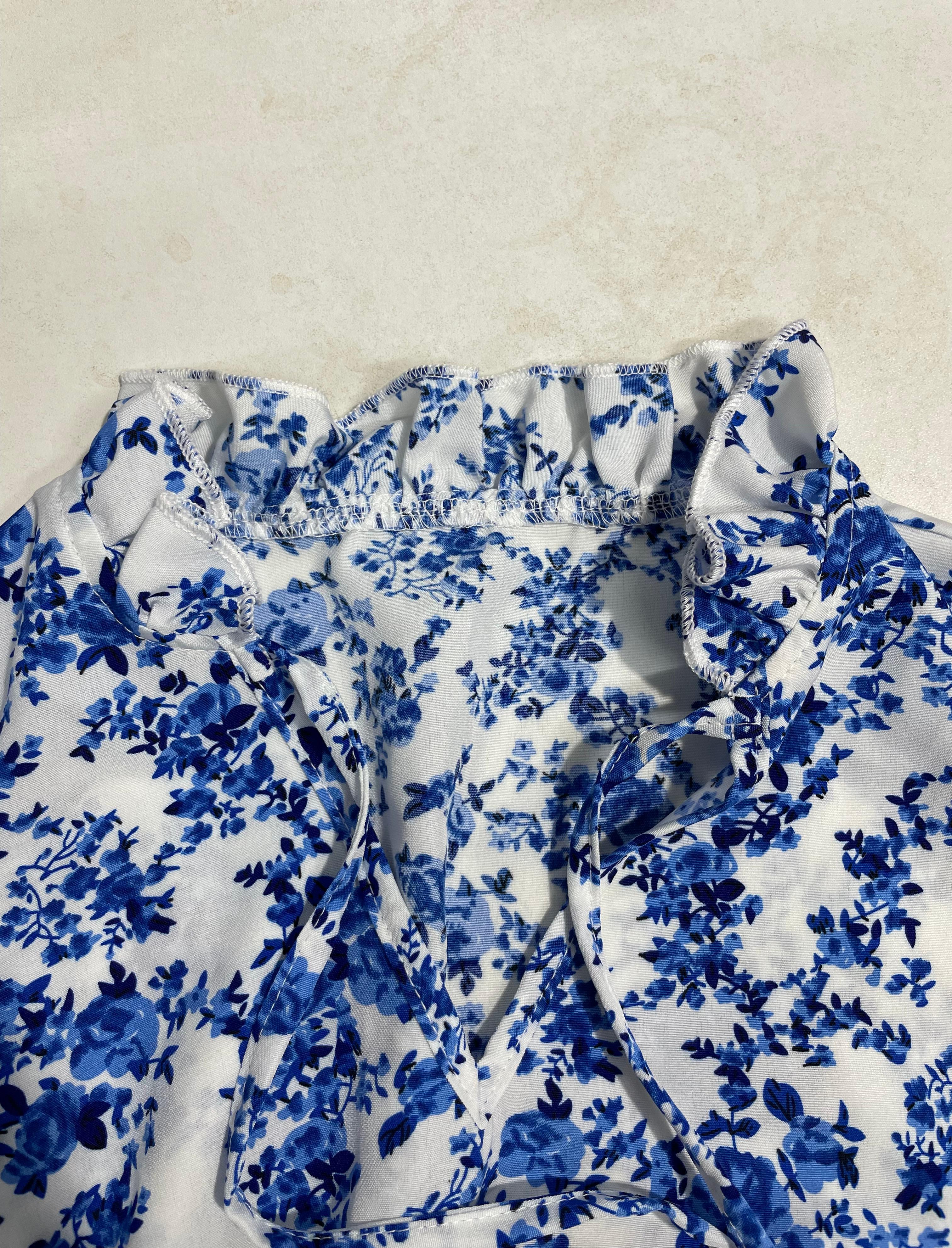 GXZ Floral Long Sleeve Maxi Dress