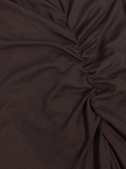 GXZ Women's Long Sleeve V-Neck Ruched Maxi Dress