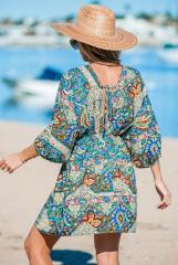 GXZ Women's Boho Print Beach Dress