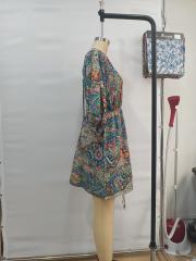 GXZ Women's Boho Print Beach Dress