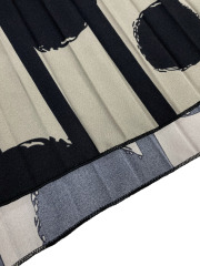 GXZ Black and Gold Polka Dot Stripe Dress