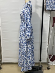 GXZ Floral Long Sleeve Maxi Dress