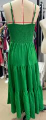 GXZ Women's Spaghetti Strap Green Maxi Dress