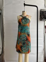 GXZ Women's Boho Print Beach Dress