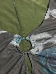 GXZ Long Sleeve Mesh Bodycon Mini Dress