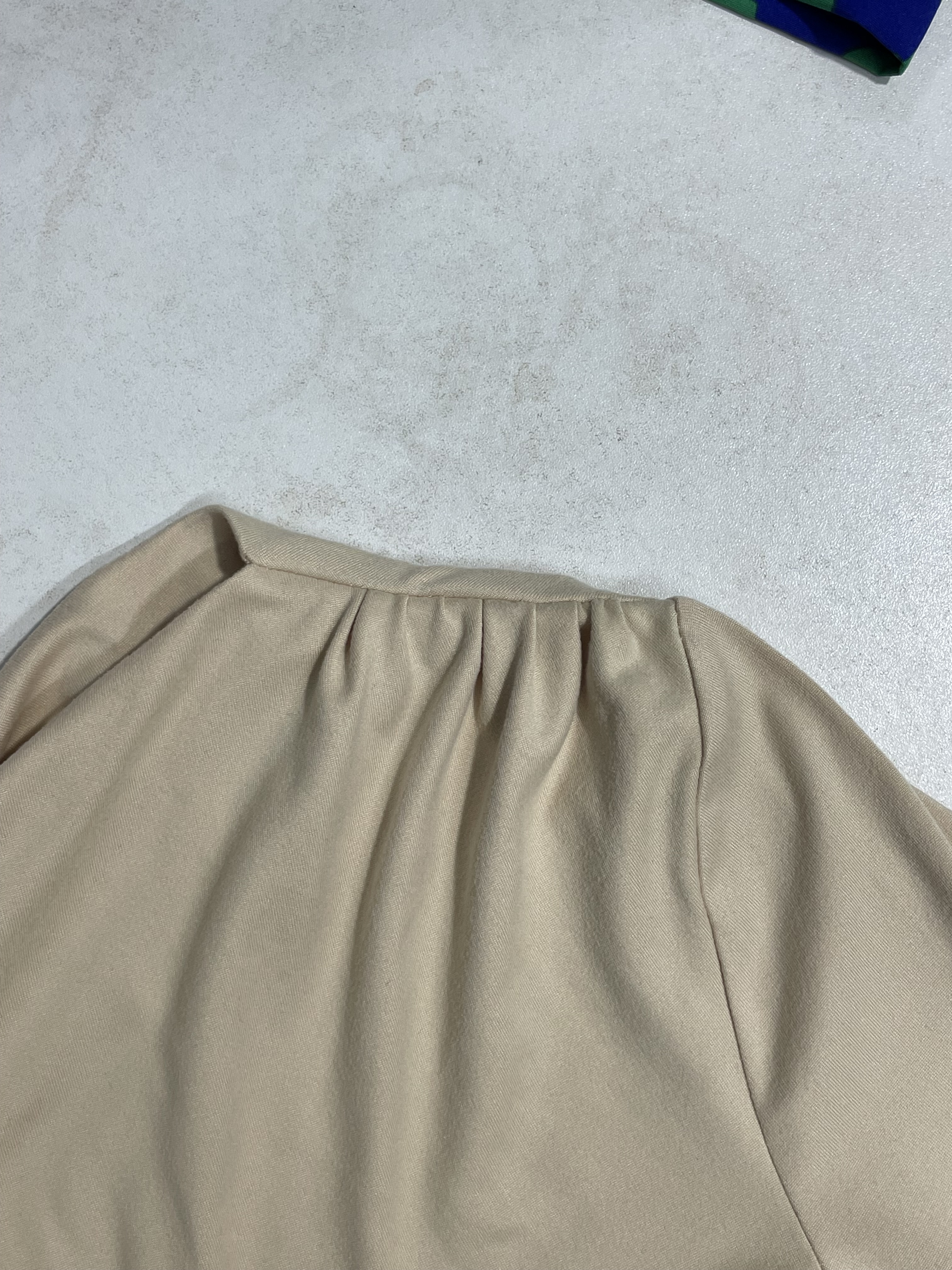 GXZ One-Shoulder Beige Ruched Mini Dress