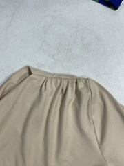 GXZ One-Shoulder Beige Ruched Mini Dress