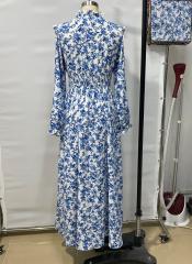GXZ Floral Long Sleeve Maxi Dress