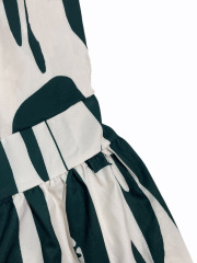 GXZ Women's Abstract Pattern V-Neck Midi Dress | Elegant Casual Wear