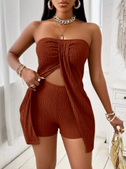 GXZ Women's Strapless Two-Piece Set | Stylish Summer Outfit