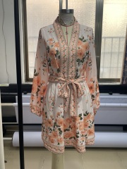 GXZ Women's Floral Boho Mini Dress | Long Sleeve Casual Chic