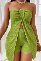 GXZ Women's Strapless Two-Piece Set | Stylish Summer Outfit