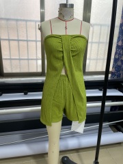 GXZ Women's Strapless Two-Piece Set | Stylish Summer Outfit