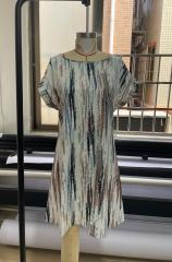 GXZ Women's Abstract Stripe Casual Shift Dress | Summer Essential