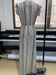 GXZ Women's Tribal Print Maxi Dress with Side Slit | Boho Chic