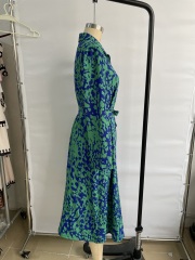 GXZ Women's Button-Down Belted Midi Dress | Leopard Print Elegance