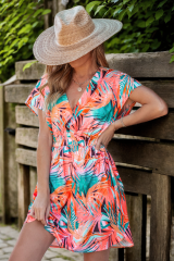 GXZ Tropical Print Summer Mini Dress | Vibrant & Lightweight