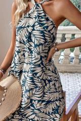 GXZ Halter Neck Tropical Mini Dress | Summer Vacation Style