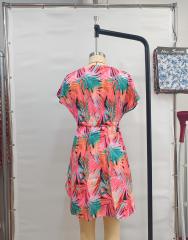 GXZ Tropical Print Summer Mini Dress | Vibrant & Lightweight