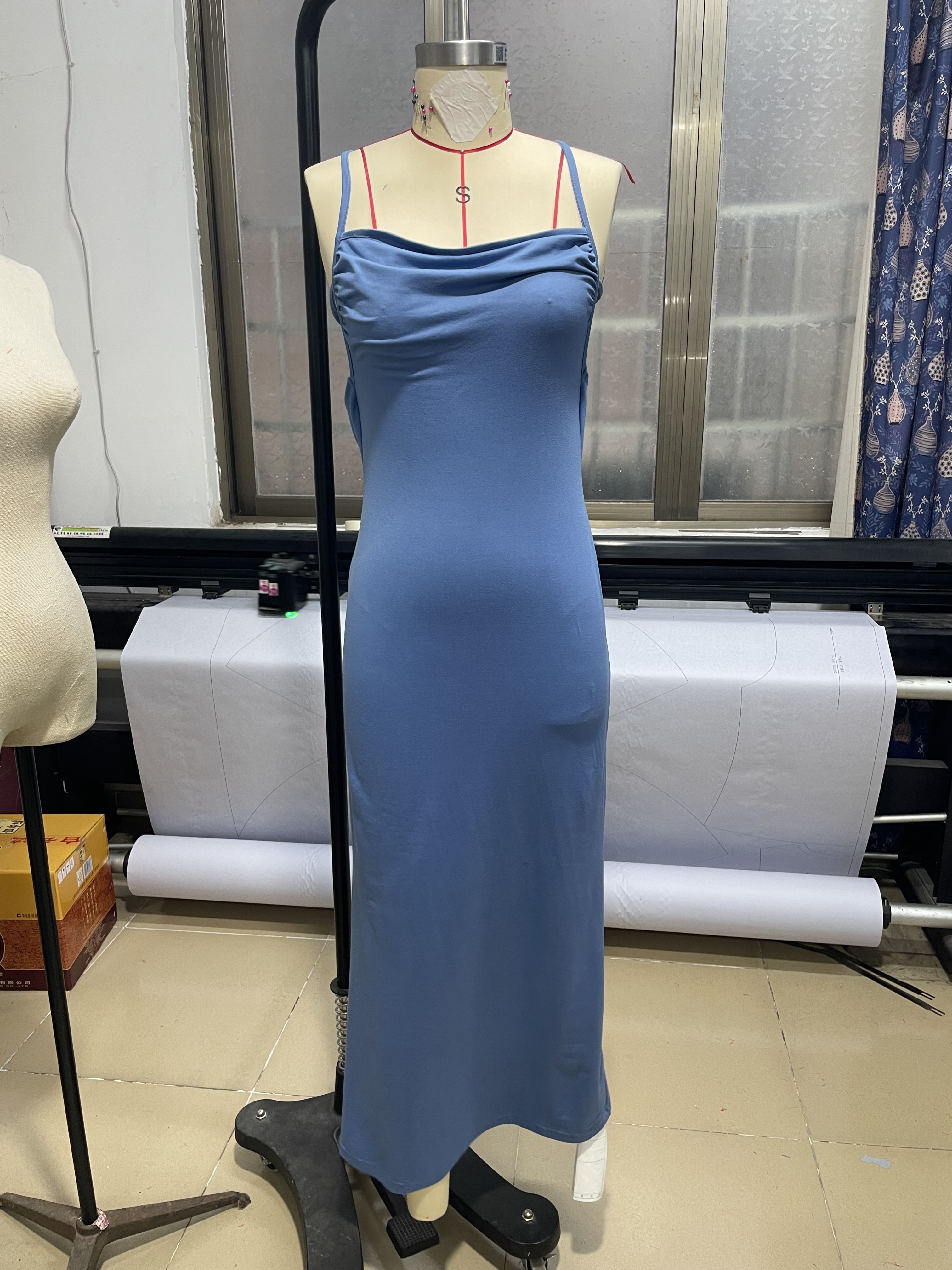 GXZ Women's Halter-Neck Maxi Dress | Elegant Summer Wear