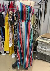 GXZ Women's One-Shoulder Striped Maxi Dress | Elegant Summer Look