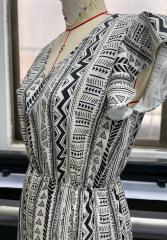 GXZ Women's Tribal Print Maxi Dress with Side Slit | Boho Chic