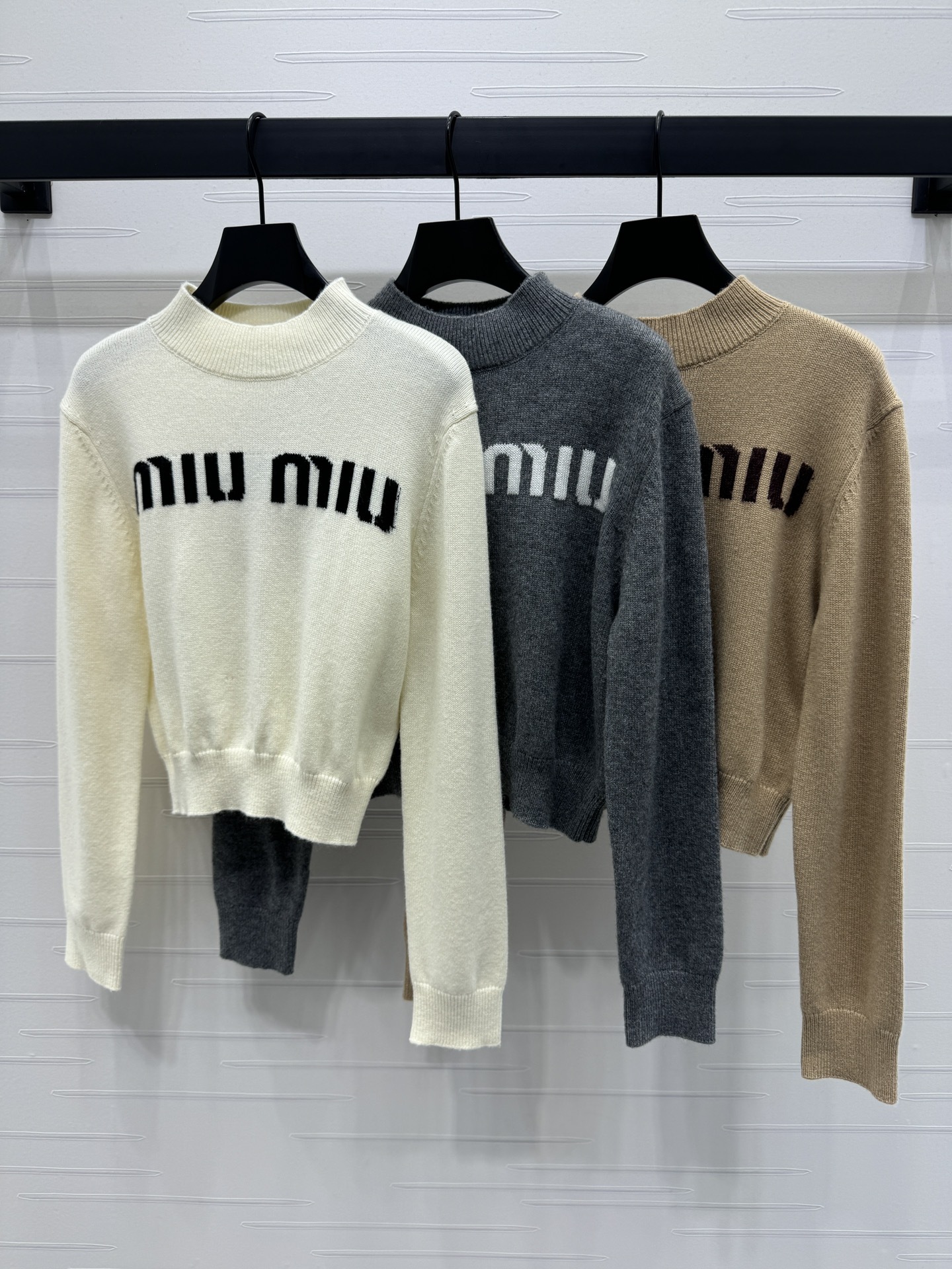 GXZ Women's Logo Sweater | Classic Knit Pullover in Neutral Colors
