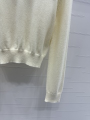 GXZ Women's Logo Sweater | Classic Knit Pullover in Neutral Colors