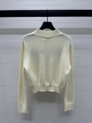 GXZ Women's Logo Sweater | Classic Knit Pullover in Neutral Colors