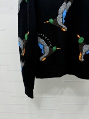 GXZ Women's Knit Sweater | Unique Bird Patterned Pullover