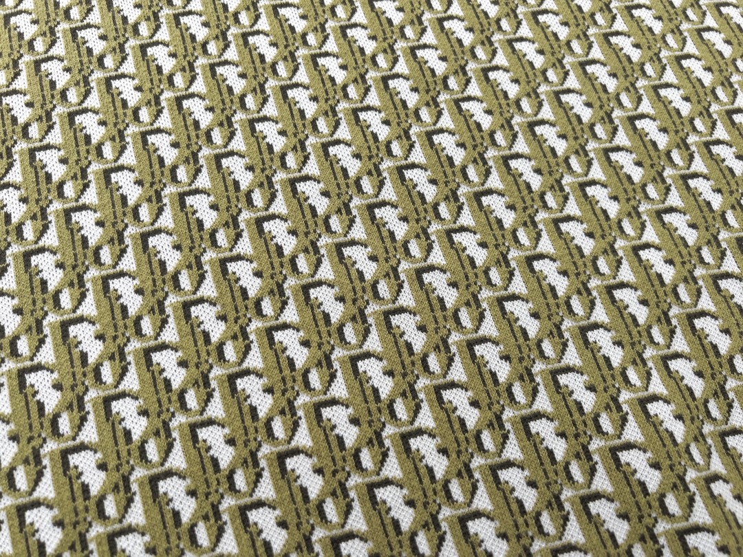 GXZ Men's Luxury Polo Shirt | Olive Dior-Inspired Monogram Design