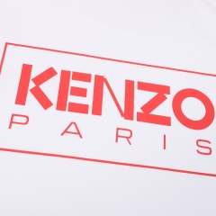 GXZ White Kenzo-Inspired T-Shirt | Classic Minimalist Logo Design