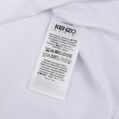 GXZ White Kenzo-Inspired T-Shirt | Classic Minimalist Logo Design