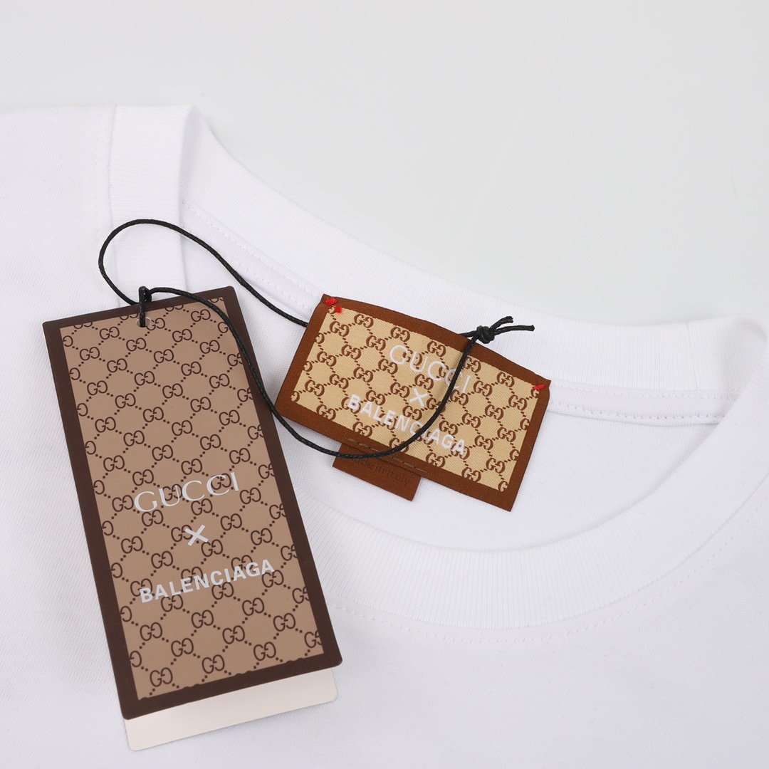 GXZ GUCCI x BALENCIAGA-Inspired Logo T-Shirt | Luxury Graffiti Tee