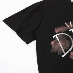 GXZ DIOR-Inspired Graffiti Logo T-Shirt | Black Luxury Streetwear Tee
