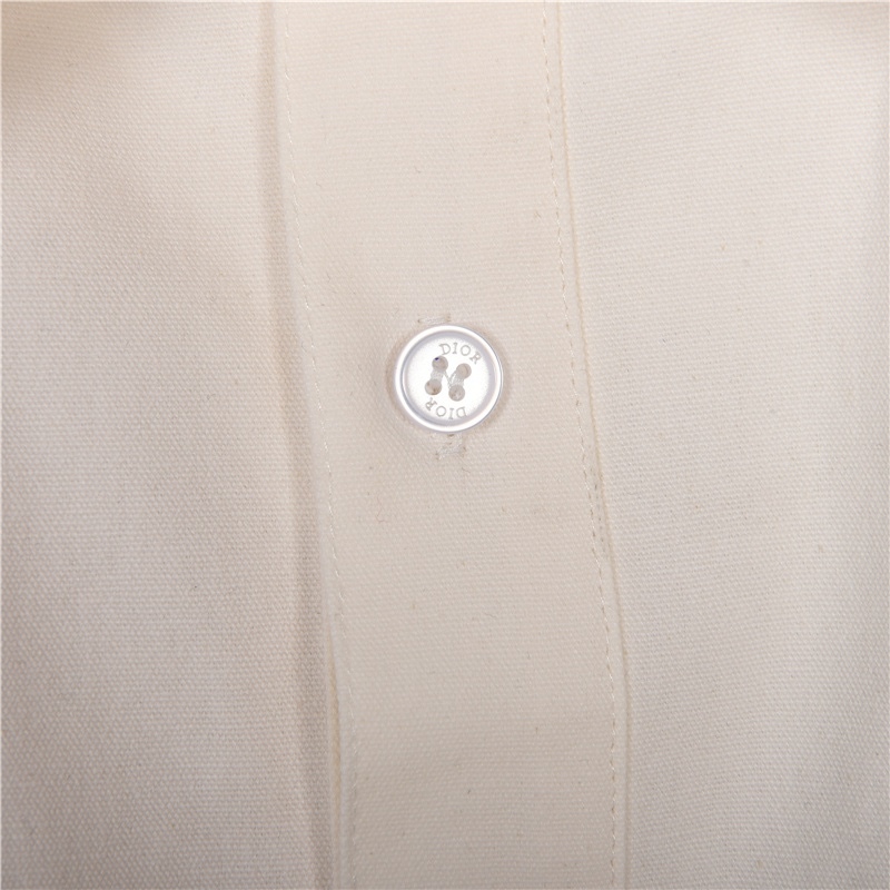 GXZ Dior Inspired Logo Pocket Shirt - Beige Short Sleeve Summer Shirt