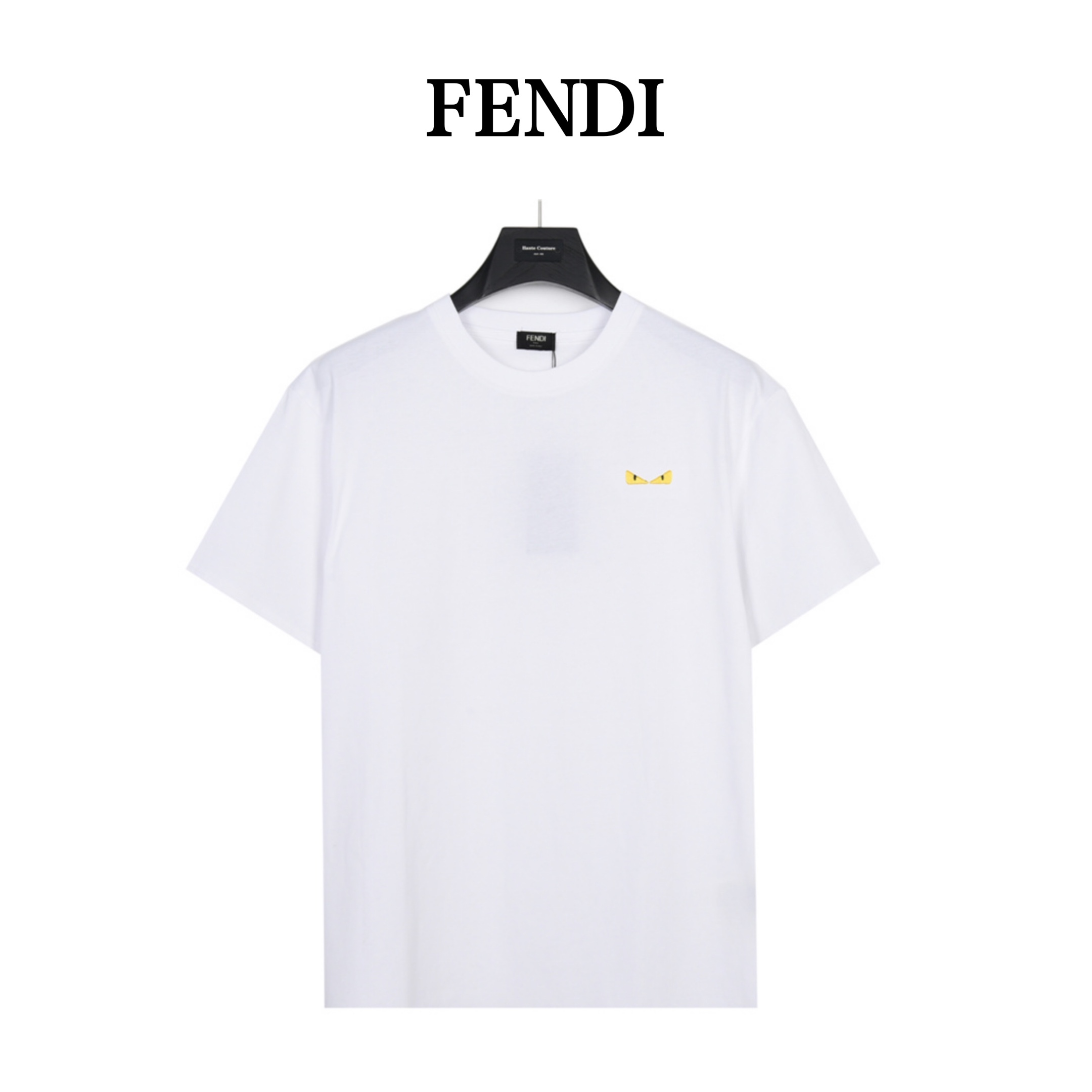 GXZ Fendi Inspired White T-Shirt - Minimalist Luxury Summer Tee