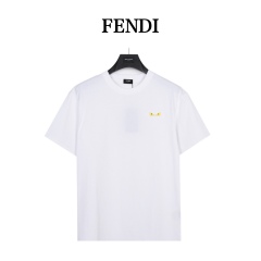 GXZ Fendi-Inspired White T-Shirt | Minimalist Luxury Summer Tee