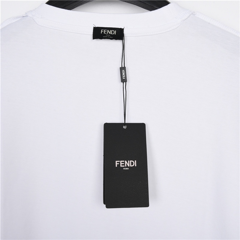 GXZ Fendi Inspired White T-Shirt - Minimalist Luxury Summer Tee