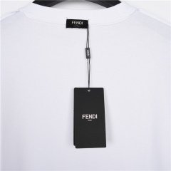 GXZ Fendi-Inspired White T-Shirt | Minimalist Luxury Summer Tee