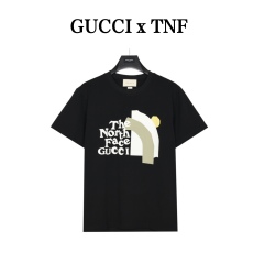 GXZ Gucci x TNF-Inspired Black Graphic T-Shirt | Luxury Collab Tee