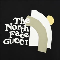 GXZ Gucci x TNF-Inspired Black Graphic T-Shirt | Luxury Collab Tee